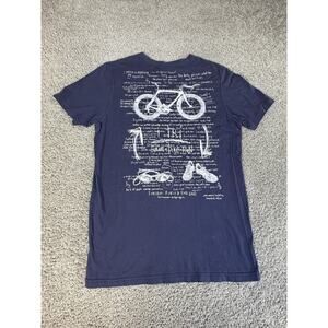 Cycology Shirt Mens M Blue Tri Swim Bike Run Graphic Tee Cycling Crewneck Cotton
